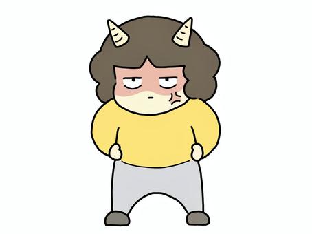 角を生やして怒る人 怒る,怒り,我慢,限界,鬼,角,憤る,憤り,感情,ムカつくのイラスト素材