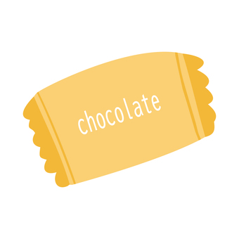 チョコレートの文字が入ったお菓子の袋 チョコレート,文字,袋,食べ物,ラッピング,バッケージ,お菓子,シンプル,景品,イベントのイラスト素材
