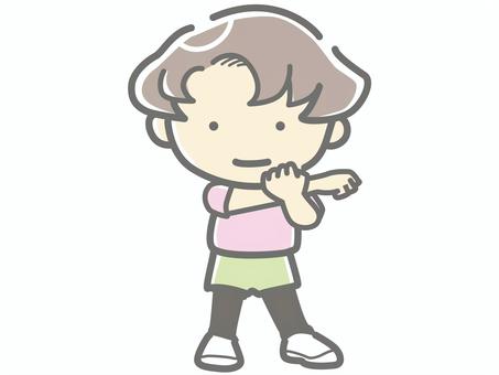 ストレッチをする女性 女性,ストレッチ,健康,スポーツウェア,ジムのイラスト素材