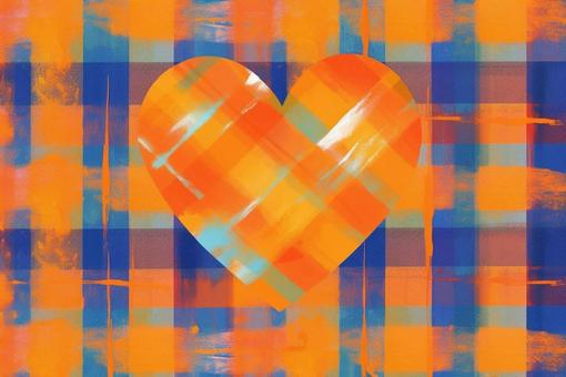 blue orange plaid background, , JPG