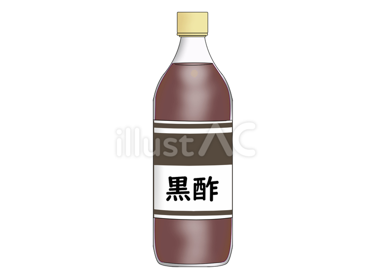 お酢　黒酢 お酢,黒酢,酸っぱいのイラスト素材