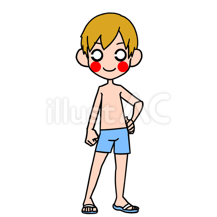 水着（男性） 水着,男性,夏のイラスト素材