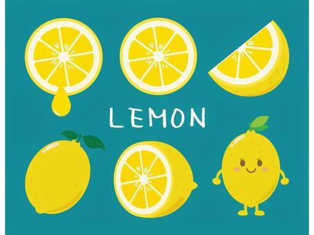 Illustration, limón, fruta, agrios, 