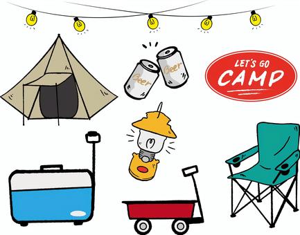 Illustration, camp, play, outdoor, JPG, PNG and AI