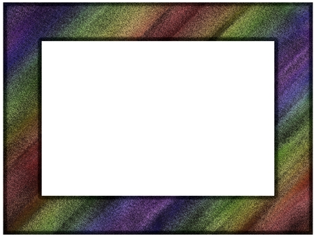 額縁フレ−ム　ザラザラ　虹色　黒 額縁,フレーム,ポストカード,メッセージカード,飾り枠,あしらい,背景なし,ノイズ,ザラザラ,虹色のイラスト素材