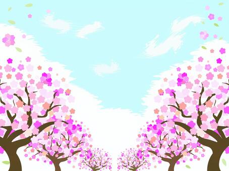 Cherry blossom tree frame, cherry blossoms, flower, pink, JPG, PNG and AI