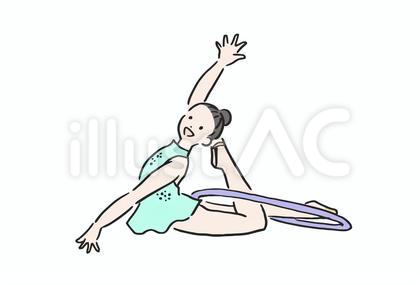新体操をする女の子(フープ1)