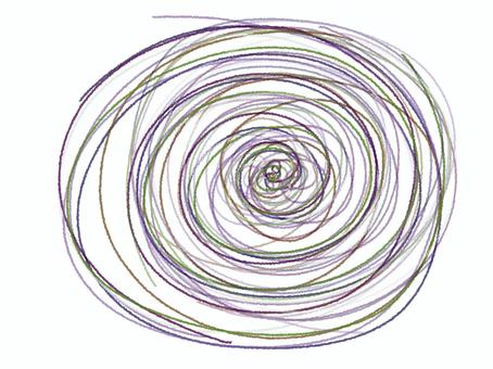 模様 模様,柄,グルグル,揉湯,渦,回転,透過,pop調,手描き,素材のイラスト素材