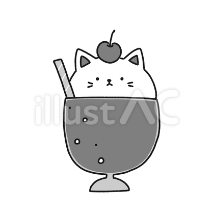 猫クリームソーダ