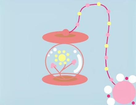 提灯花 提灯,ランプ,花,マル,照らす,明かりのイラスト素材