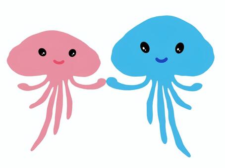 Illustration, JPG and PNG Illustration, jellyfish, water month, cute, JPG and PNG
