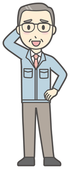  中年作業着-354-全身