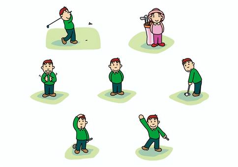 golfer, golfer, golf, male, caddy,