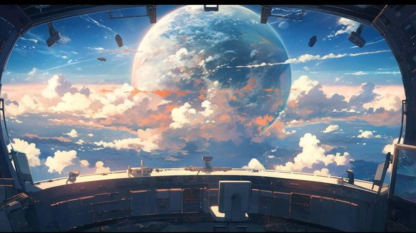 Illustration, future, earth, space, 