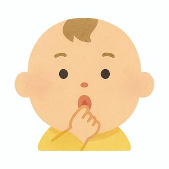 ものほしそうな赤ちゃん 赤ちゃん,口,指しゃぶり,指,子供のイラスト素材