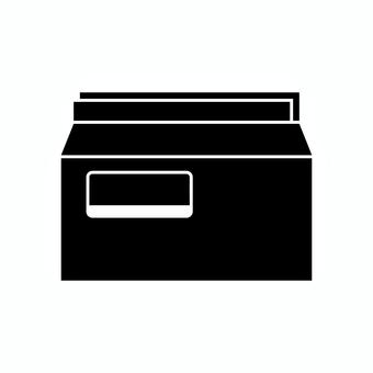 窓がある洋型封筒に紙を入れている 封筒,文房具,洋型封筒,手紙,事務用品,ビジネス,書類,ダイレクトメール,請求書,シルエットのイラスト素材