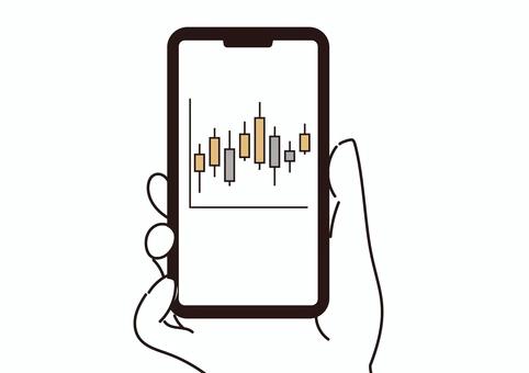 オンライン取引 オンライン取引,取引,株,株価,ネット,スマホ,証券,証券会社,スプレッド,スワップのイラスト素材
