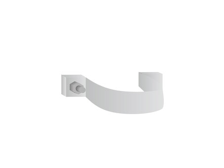 工事部材（アルミUバンド） 工事,部品,アルミ,uバンド,ネジ,ボルトのイラスト素材