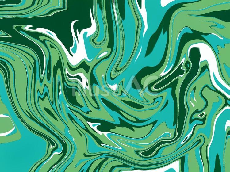 緑と青のマーブル模様の流動的なアート背景 マーブル,模様,抽象のイラスト素材