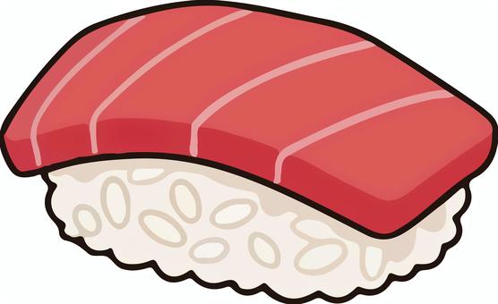 鮪赤身のお寿司 寿司,酢飯,ご飯,ライス,高級,魚,ランチ,ディナー,ベクター,鮪のイラスト素材