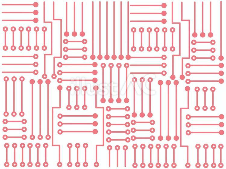 電子回路や半導体のイメージ　ピンク 電子回路,半導体,基盤のイラスト素材