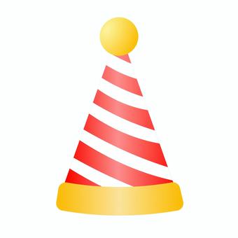パーティ帽子　ハット2 帽子,パーティハット,パーティ,ハット,メリークリスマス,赤,白,黄色,クリスマスパーティ,誕生日のイラスト素材