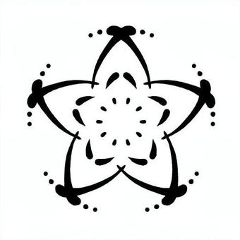 星形模様 星形,模様,線画,かわいい,幾何学模様,黒のイラスト素材