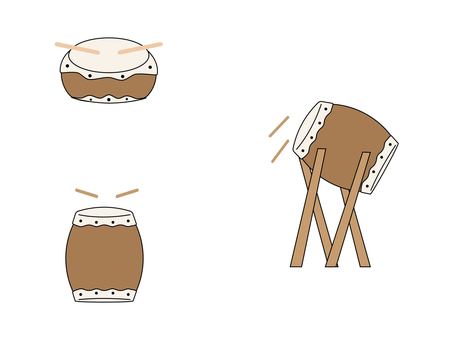 和太鼓 和太鼓,太鼓,大太鼓,打楽器,和楽器,楽器,和風,伝統,バチ,ばちのイラスト素材