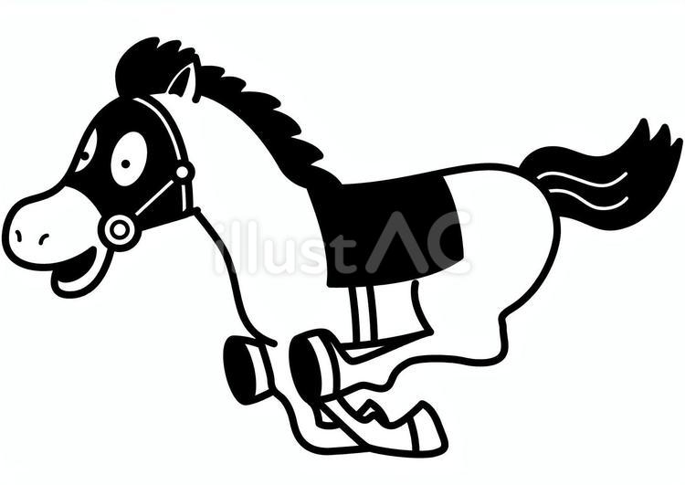 競馬2-1c 競馬,競走馬,馬のイラスト素材