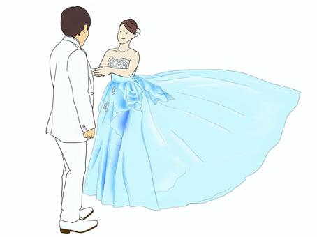 あなたと共に ウエディング,ウエディングドレス,カップル,花嫁,花婿,結婚,幸せ,家族のイラスト素材