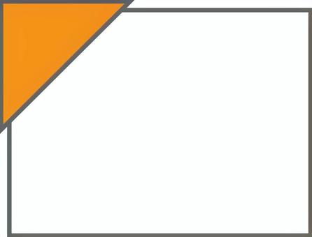 「ワンポイント（三角）付き」素材_01 三角形,ワンポイント,装飾,角,一角,デザイン,アレンジ,フレーム素材,１枚,単品のイラスト素材