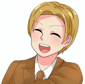 笑顔の金髪サラリーマン