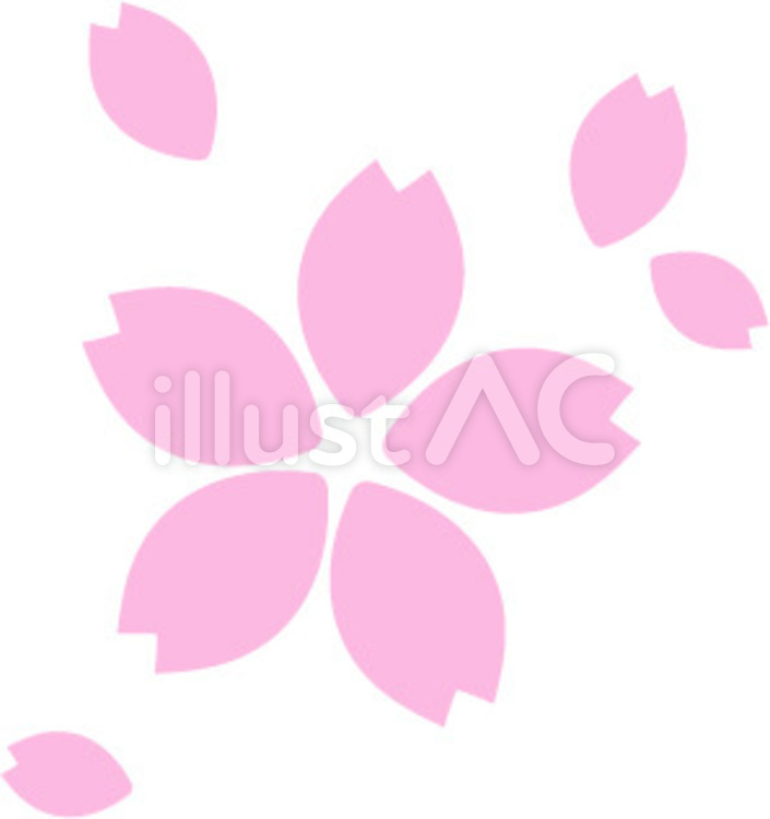 桜の花：ベーシックver 桜,花,桜吹雪のイラスト素材
