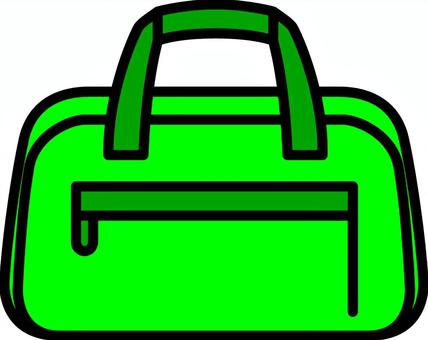 緑のスポーツバッグです。 スポーツバッグ,シンプル,鞄,ボストンバッグ,トレーニング,荷物入れ,旅行用,収納,運動,緑のイラスト素材