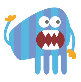 Illustration, monster, halloween, blue, JPG, PNG and EPS