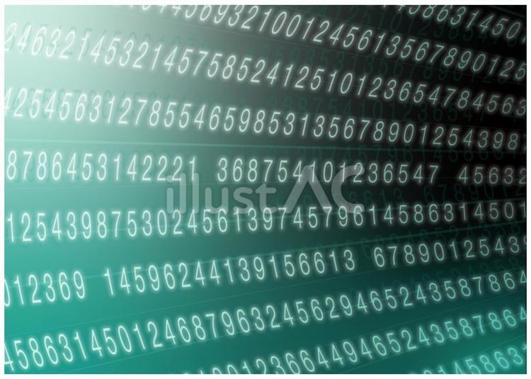 サイバー背景　数字　テクノロジー　AI サイバー,デジタル,ネットワークのイラスト素材
