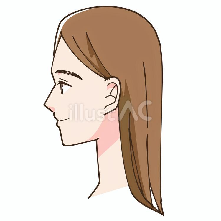 女性の横顔 横顔,女性,顔のイラスト素材