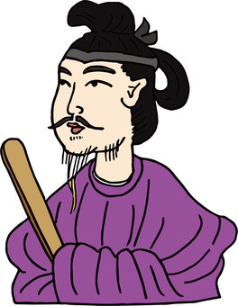 聖徳太子 聖徳太子,歴史,人物,似顔絵,飛鳥時代,推古天皇,偉人,著名人,男性のイラスト素材
