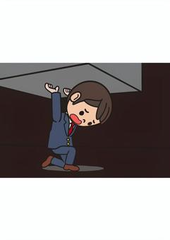 重圧の男 重圧の男 人物,重圧,試練,苦難,圧縮,責任,パワハラ,鬱,男性,スーツのイラスト素材