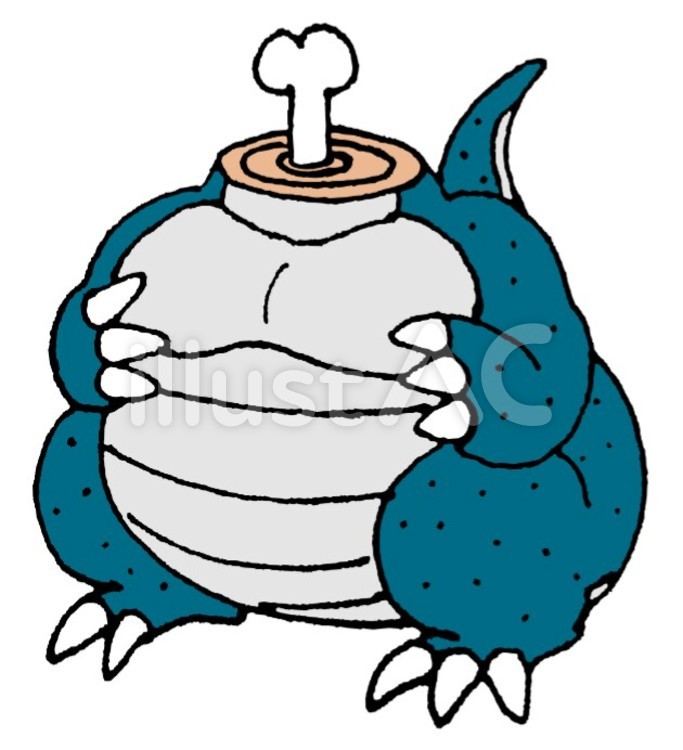 怪獣の丸焼き 恐竜,怪獣,怪物のイラスト素材