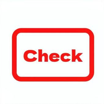 Checkのスタンプ check,スタンプ,赤,目立つ,注目のイラスト素材