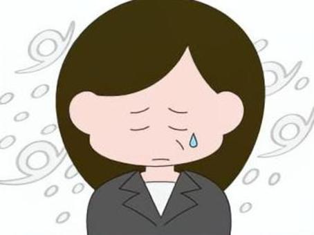 氷河期世代　女性　スーツ　涙 氷河期世代,就職氷河期,涙,泣く,泣き顔,悲しい,落ち込む,辛い,氷河期,吹雪のイラスト素材