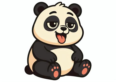 だらけたパンダのキャラクター