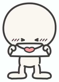 ラブレターと人物 ラブレター,手紙,人物,差し出す,渡す,かわいい,イラスト,素材のイラスト素材