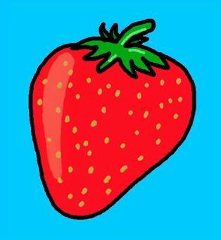綺麗なイチゴ イチゴ,新鮮,赤,手描き,果物のイラスト素材