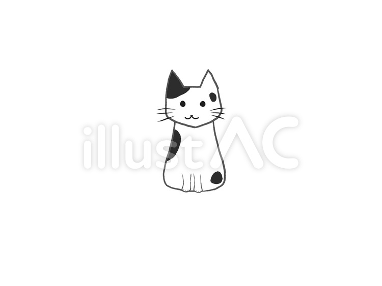 ぶち猫 猫,動物,可愛いのイラスト素材