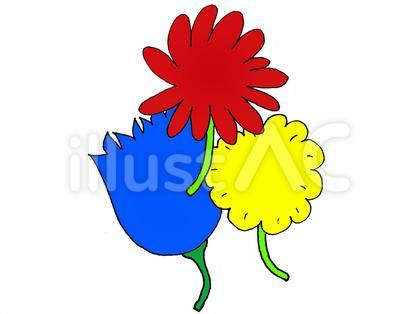 3色の花