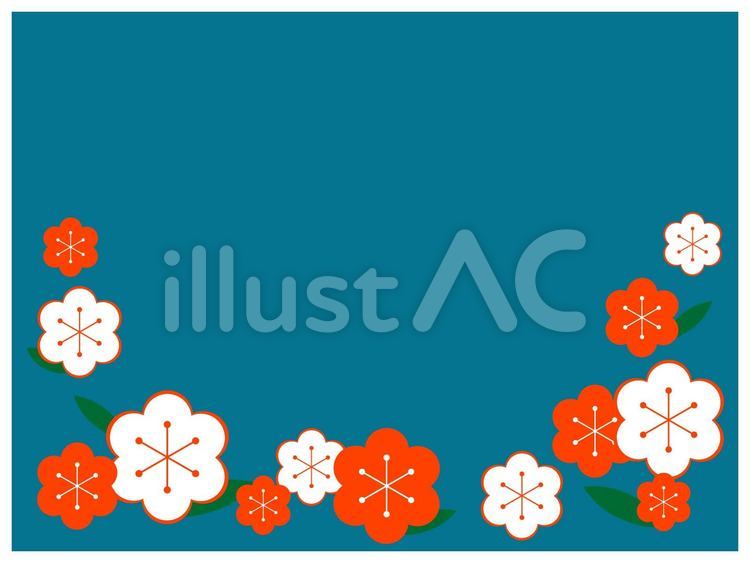 梅　桜　桃　牡丹　紅梅　昭和　明治　大正 梅,牡丹,花のイラスト素材