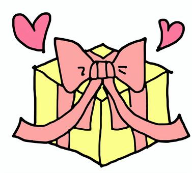 Present box, box, ribbon, pink, JPG and PNG