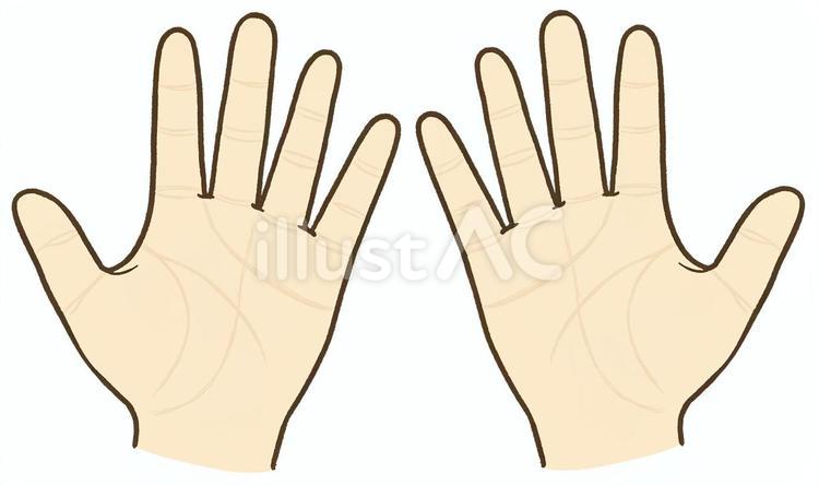 両手のひら 手,両手,手のひらのイラスト素材